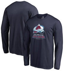 Colorado Avalanche Team Lockup Long Sleeve T-Shirt - Navy T-shirts