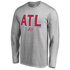 Atlanta Braves ATL Hometown Long Sleeve T-Shirt Ash