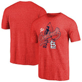 St. Louis Cardinals Perch Hometown Tri-Blend T-Shirt Red