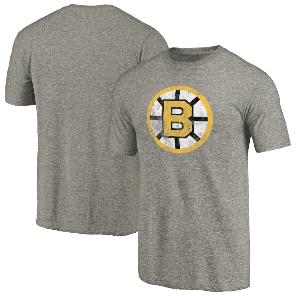 Boston Bruins Throwback Logo 1989-1990 Tri-Blend T-Shirt - Ash T-shirts