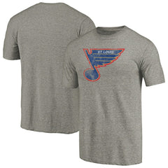 St. Louis Blues Throwback Logo 1987-1989 Tri-Blend T-Shirt - Ash T-shirts