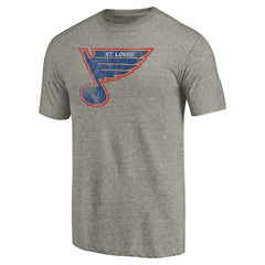 St. Louis Blues Throwback Logo 1987-1989 Tri-Blend T-Shirt - Ash T-shirts
