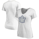 Toronto Maple Leafs Women's Whiteout V-Neck T-Shirt - White T-shirts