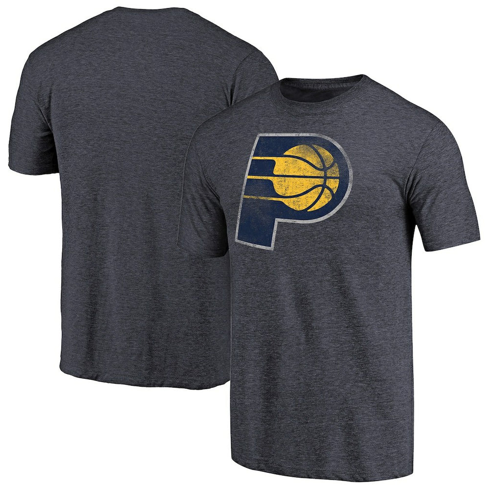 Indiana Pacers Distressed Team Logo Tri-Blend T-Shirt - Heather Navy on sale