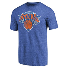 New York Knicks Distressed Team Logo Tri-Blend T-Shirt - Heather Royal online