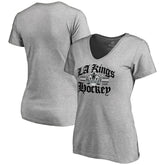Los Angeles Kings Women's Hometown Collection The Crown V-Neck T-Shirt - ash T-shirts