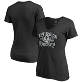 Los Angeles Kings Women's Hometown Collection The Crown V-Neck T-Shirt - Black T-shirts