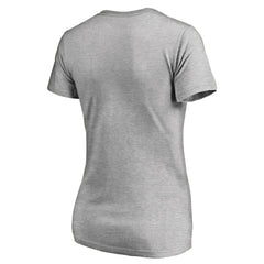 New York Rangers Women's Hometown Collection Blue Shirts Hockey V-Neck T-Shirt - ash T-shirts