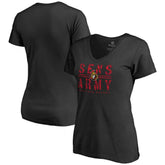 Ottawa Senators Women's Hometown Collection Sens Army V-Neck T-Shirt - Black T-shirts