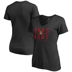 Ottawa Senators Women's Hometown Collection Sens Army V-Neck T-Shirt - Black T-shirts