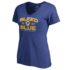 St. Louis Blues Women's Hometown Collection Bleed Blue V-Neck T-Shirt - Blue T-shirts