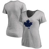 Toronto Maple Leafs Women's Hometown Collection Leafs V-Neck T-Shirt - ash T-shirts