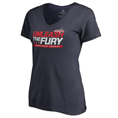 Washington Capitals Women's Hometown Collection The Fury V-Neck T-Shirt - Navy T-shirts