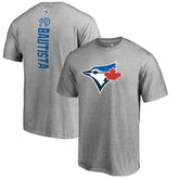 Jose Bautista Toronto Blue Jays Backer Name & Number T-Shirt Heather Gray