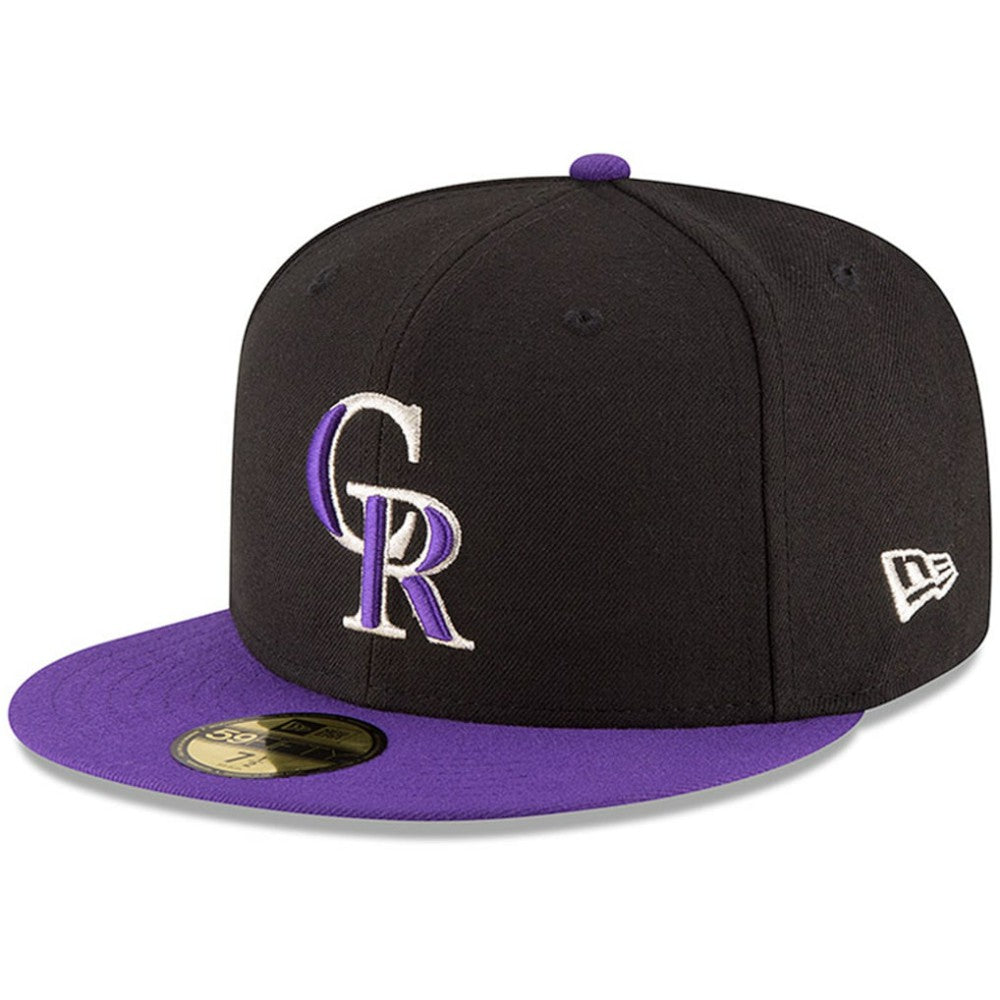 Colorado Rockies Authentic Collection ON Field 59FIFTY Structured Hat Black/Purple