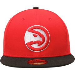Atlanta Hawks Team Color 2Tone 59FIFTY Fitted Hat - Red/Black discount