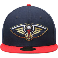 New Orleans Pelicans Team Color 2Tone 59FIFTY Fitted Hat - Navy/Red for sale