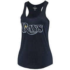 Tampa Bay Rays Soft as a Grape Women's Plus Size Swing for the Fences Racerback Tank Top Navy