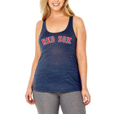 Boston Red Sox Soft as a Grape Women's Plus Size Swing for the Fences Racerback Tank Top Navy