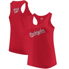 Washington Nationals Soft as a Grape Women's Plus Size Swing for the Fences Racerback Tank Top Red