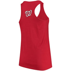 Washington Nationals Soft as a Grape Women's Plus Size Swing for the Fences Racerback Tank Top Red