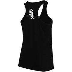Chicago White Sox Soft as a Grape Women's Plus Size Swing for the Fences Racerback Tank Top Black