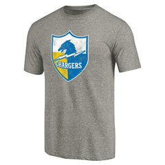 Los Angeles Chargers Throwback Logo Tri-Blend T-Shirt - Ash sale