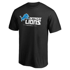 Detroit Lions Team Lockup T-Shirt - Black discount