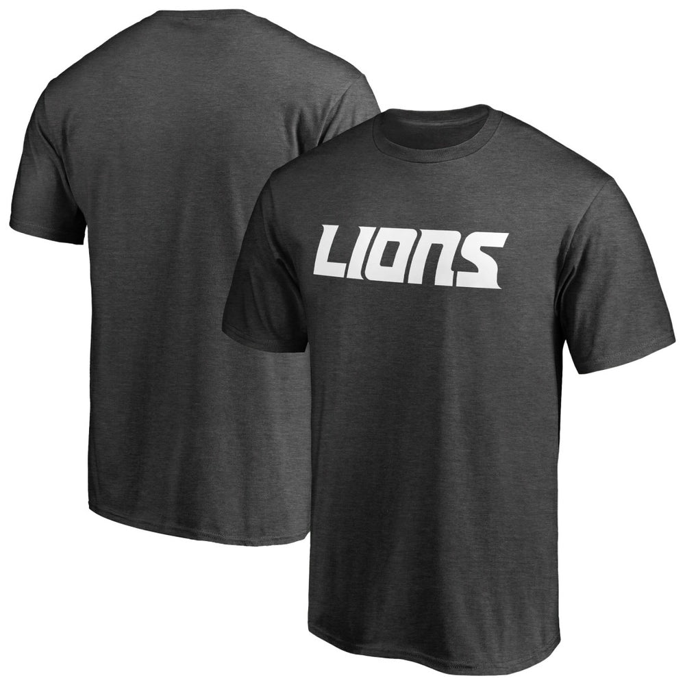 Detroit Lions Wordmark T-Shirt - Heather Gray on sale