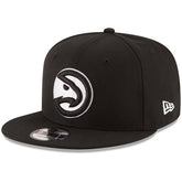 Atlanta Hawks Black & White Logo 9FIFTY Adjustable Snapback Hat - Black on sale