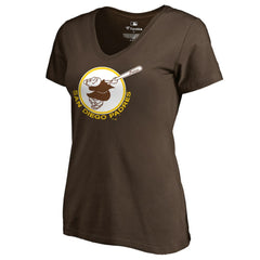 San Diego Padres Women's Cooperstown Collection Forbes T-Shirt Brown