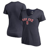 Boston Red Sox Women's Core Wahconah V-Neck T-Shirt Navy