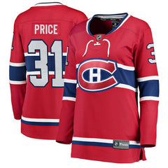 Carey Price Montreal Canadiens Fanatics Women's Home Breakaway Jersey - Red Jerseys
