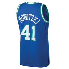Dirk Nowitzki Dallas Mavericks 1998/99 Hardwood Classics Swingman Jersey sale - Blue shop
