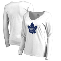 Toronto Maple Leafs Women's Primary Logo Long Sleeve T-Shirt - White T-shirts