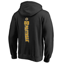 David Pastrnak Boston Bruins Backer Pullover Hoodie - Black Hoodies