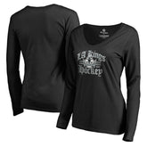 Los Angeles Kings Women's Hometown Collection The Crown Long Sleeve T-Shirt - Black T-shirts