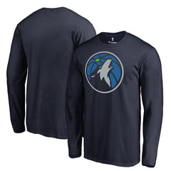Minnesota Timberwolves Primary Logo 2 Long Sleeve T-Shirt - Navy discount