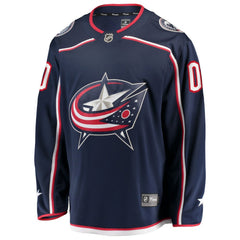 Columbus Blue Jackets Fanatics Home Breakaway Custom Jersey - Navy Jerseys