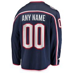 Columbus Blue Jackets Fanatics Home Breakaway Custom Jersey - Navy Jerseys