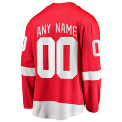Detroit Red Wings Fanatics Home Breakaway Custom Jersey - Red Jerseys