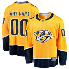 Nashville Predators Fanatics Home Breakaway Custom Jersey - Gold Jerseys