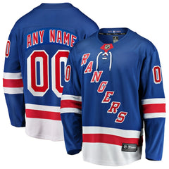 New York Rangers Fanatics Home Breakaway Custom Jersey - Blue Jerseys