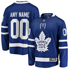 Toronto Maple Leafs Fanatics Home Breakaway Custom Jersey - Blue Jerseys
