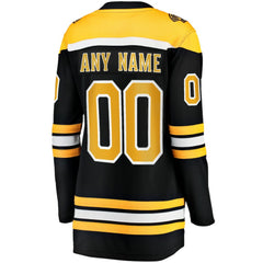 Boston Bruins Fanatics Women's Home Breakaway Custom Jersey - Black Jerseys
