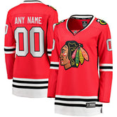 Chicago Blackhawks Fanatics Women's Home Breakaway Custom Jersey - Red Jerseys