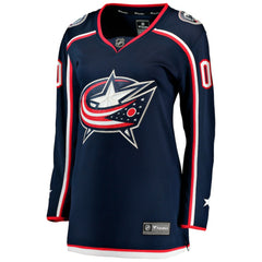 Columbus Blue Jackets Fanatics Women's Home Breakaway Custom Jersey - Navy Jerseys