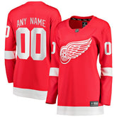 Detroit Red Wings Fanatics Women's Home Breakaway Custom Jersey - Red Jerseys