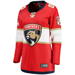Florida Panthers Fanatics Women's Home Breakaway Custom Jersey - Red Jerseys