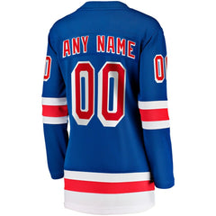 New York Rangers Fanatics Women's Home Breakaway Custom Jersey - Blue Jerseys